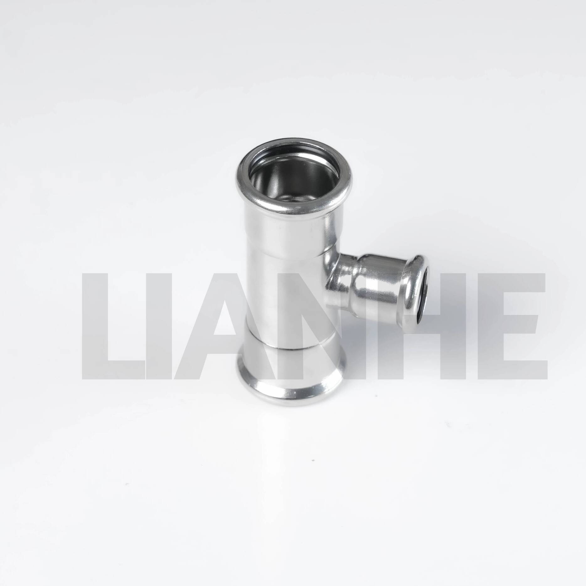 Reduzier-T-Pressverschraubungen aus hochreinem Edelstahl 304/316L für Fluidsysteme