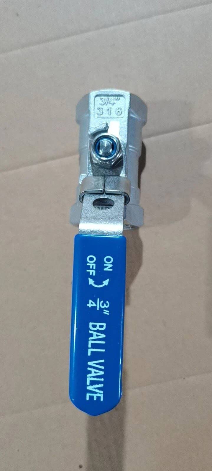 Edelstahl-Kugelhahn mit 1 Gewinde